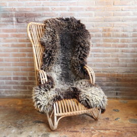 Vintage rotan fauteuil hoog rug