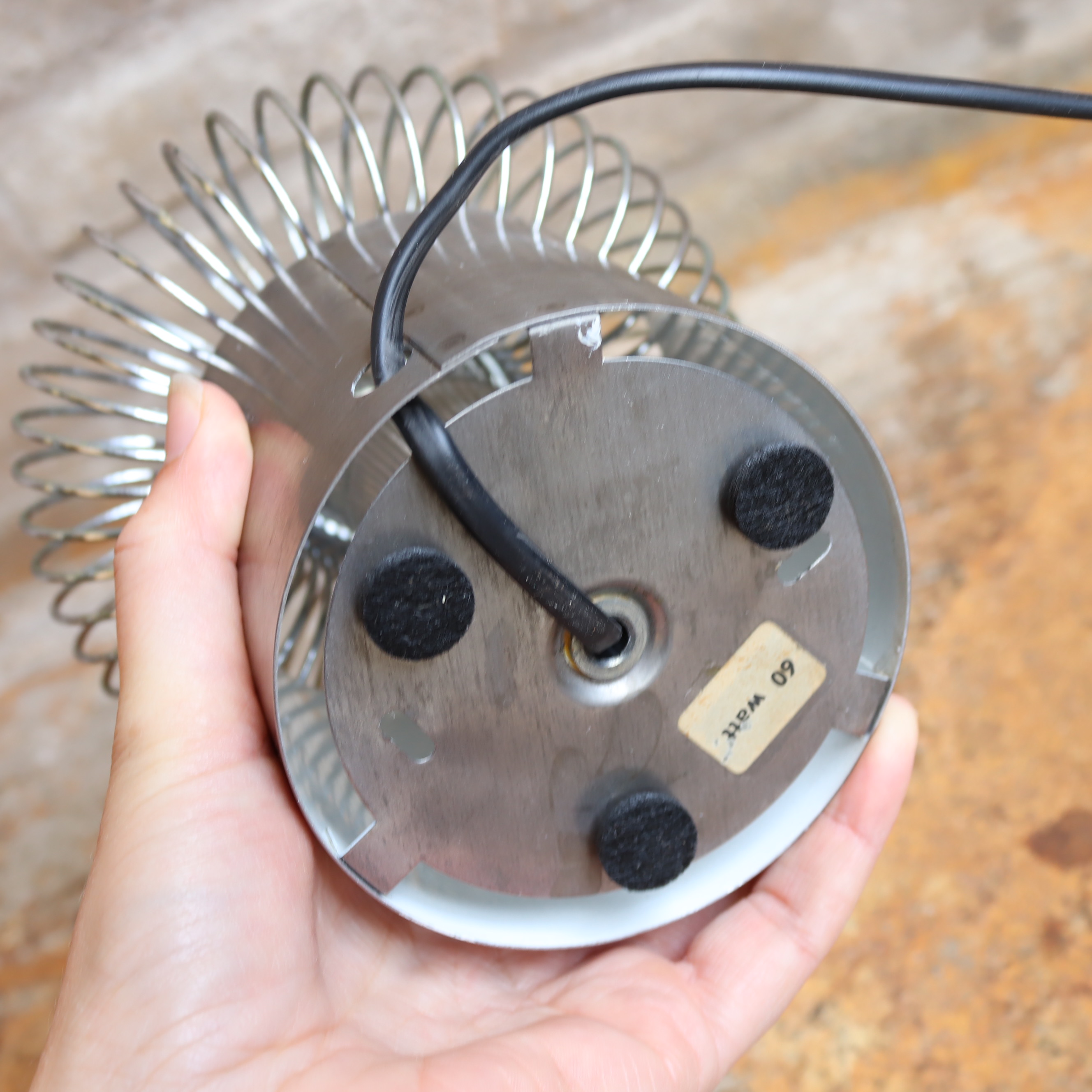 Philippe Rogier 70s design lamp rvs spiraal