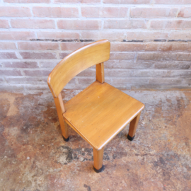 vintage kinderstoel hout mid-century