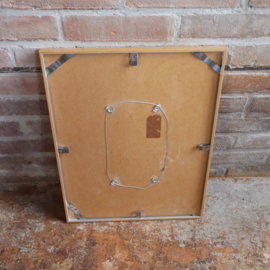 Vintage houten lijst met kunstwerk madrid tekening lijst Barth