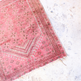 Vintage tapijt roze  100 x 77