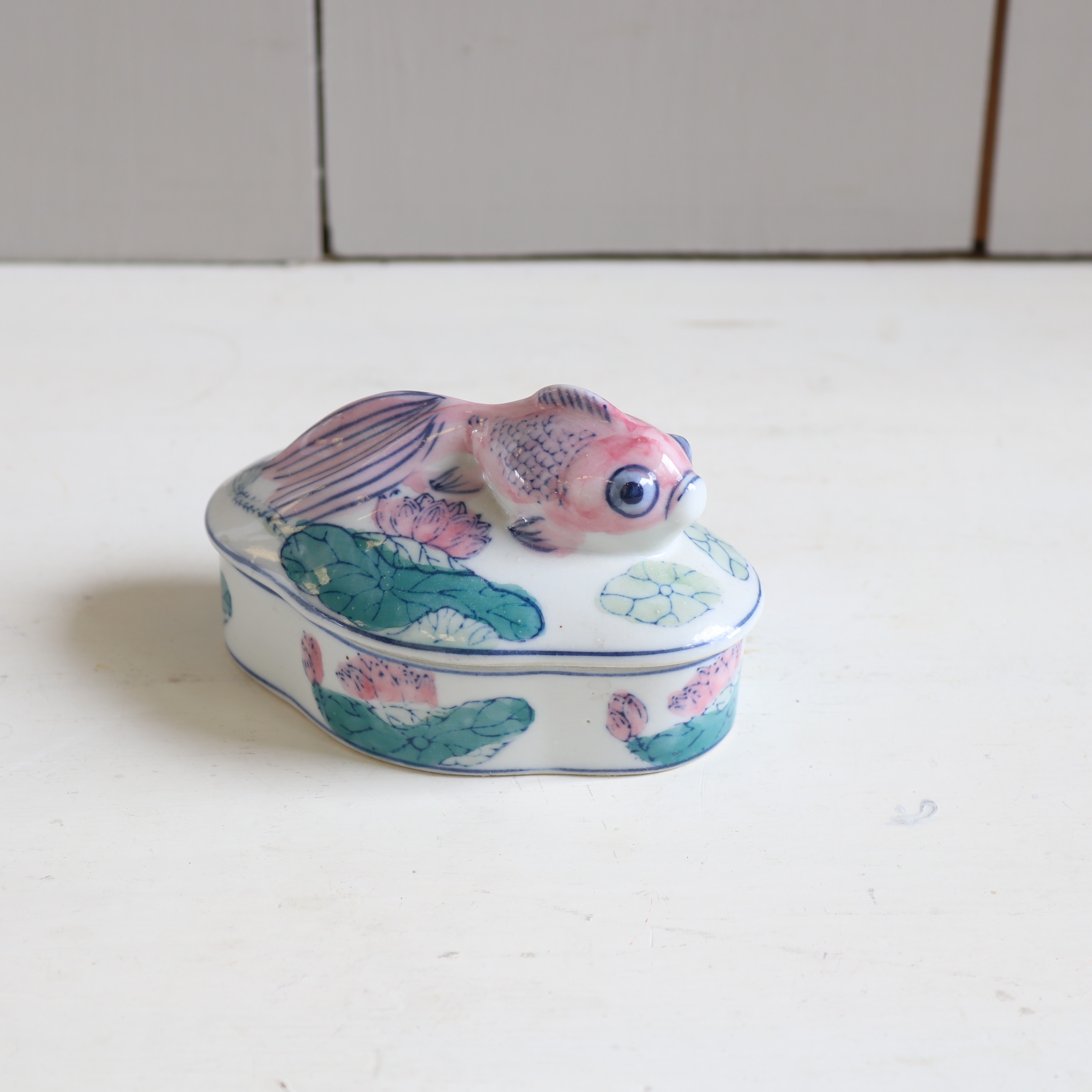 Koi karper opberg bakje vintage sieraden