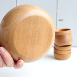 70s pinda schaaltjes hout