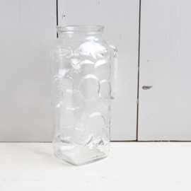 Vintage karaf glas citroen print