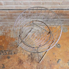 Vintage draadstaal wire kruk PASTOE