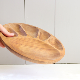 Vintage teak hout monkey platter