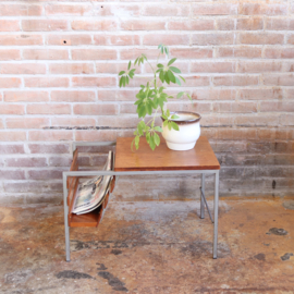 Vintage lectuur tafel metaal hout