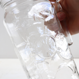 Vintage karaf glas citroen print