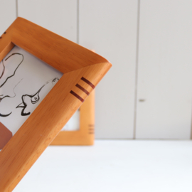 Set 2 vintage houten foto lijsten 80s