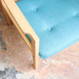Vintage fauteuil deens blauw