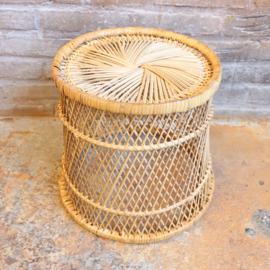 Vintage rotan mand/ tafel