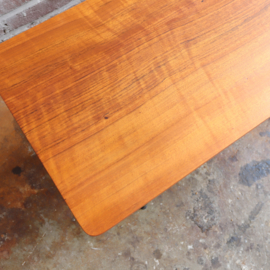 Vintage salontafel klein metaal hout mid-century