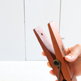 Vintage papierhouder grote knijper wand
