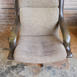 Vintage Artifort fauteuil leer stof