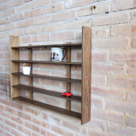 Vintage wandkastje donker hout