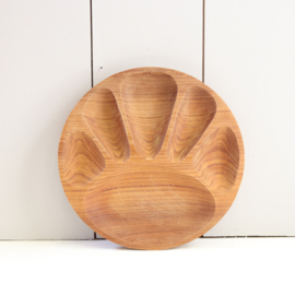 Vintage teak hout monkey platter