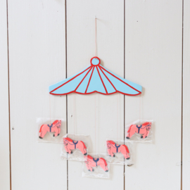 Vintage mobiele circus thema
