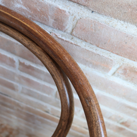 Vintage thonet stijl stoel donker bruin