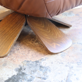Vintage draaifauteuil bruin