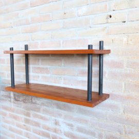 Vintage wandplanken kast 