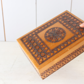 Vintage sieradenkistje hout