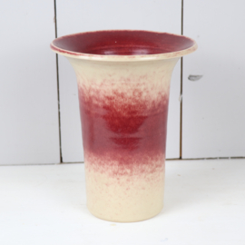 Vintage vaas donker roze burgundy handmade