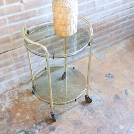 Vintage messing trolley rond