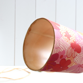 Vintage lampje oranje bloemen jaren 70