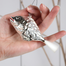 Vintage vis kerstbal ornament