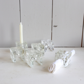 Set van 6 vintage kandelaars / servethouder,  Finland Juhava Ri Jalka 70s