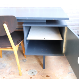 Vintage bureau jaren 60 70 grijs