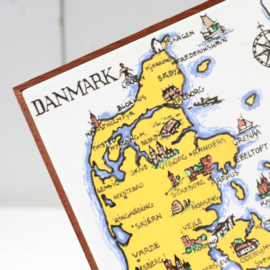 Vintage tegel kaart denemarken