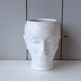 Vintage bloempot hoofd groot