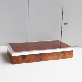 Vintage sieradenkistje wortel hout