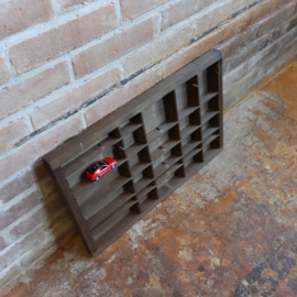 vintage letterbak donker hout