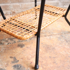 Vintage rotan tafel ovaal