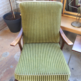 Set vintage fauteuils jaren 60 groen velours