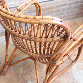 Vintage rotan fauteuil Rohe