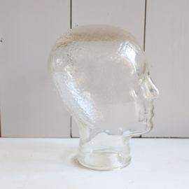 Vintage 70s glas hoofd