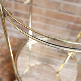 Vintage messing trolley rond