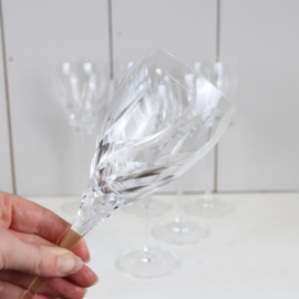 Vintage wijnglazen kristal Toscane