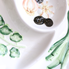 Vintage snack bord / chip 'n dip bord italie