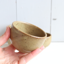 Vintage set schaaltjes beige dipjes / tapas