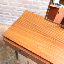Vintage kaptafel teak wit jaren 70 zwart