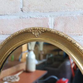 Vintage spiegel goud ovaal