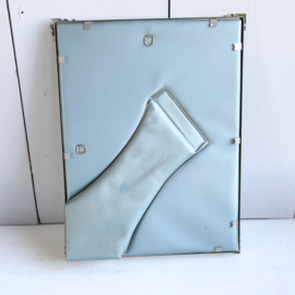 Vintage fotolijst zilver kleur bol glas groot