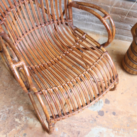 Vintage rotan fauteuil Rohe