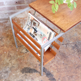 Vintage lectuur tafel metaal hout