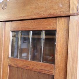 Vintage linnenkast kledingkast kinderkamer ruitjes jaren 30 hang leg