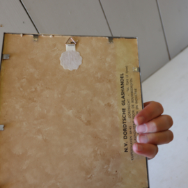 Vintage fotolijst zilver kleur bol glas